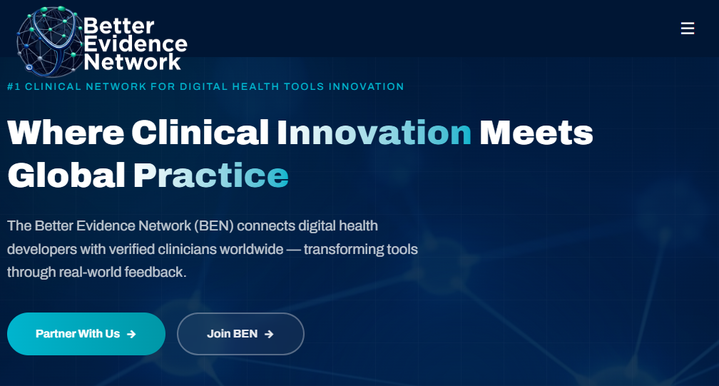 Better Evidence Network - healthcare tech website