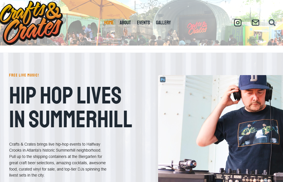 Crafts & Crates ATL — retail website