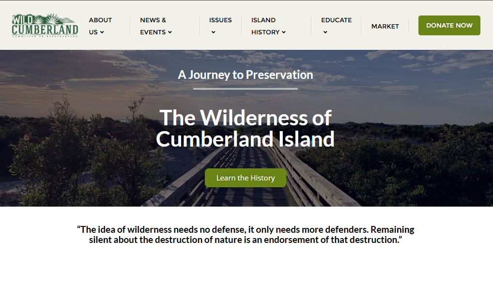 Wild Cumberland — nonprofit website
